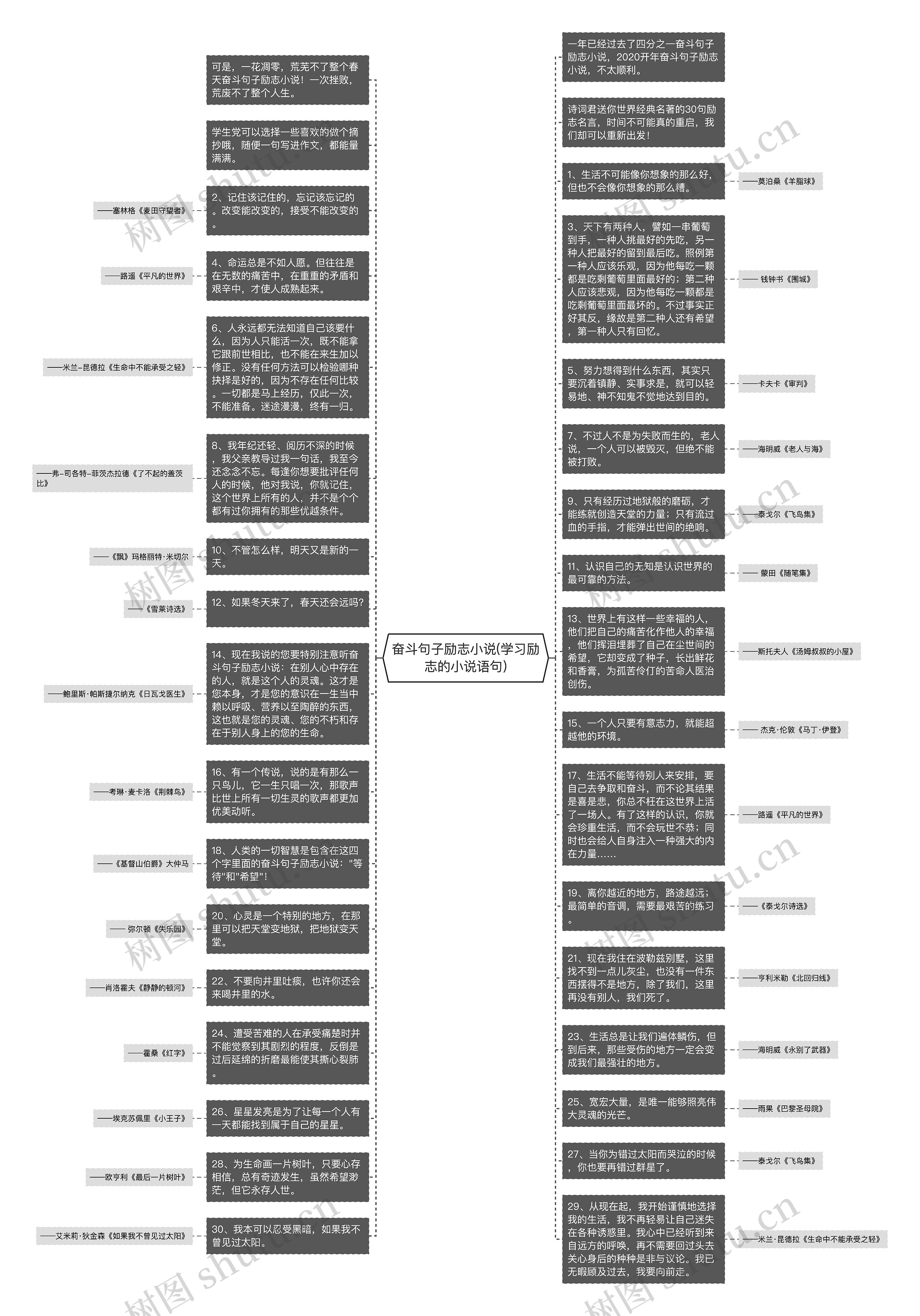 奋斗句子励志小说(学习励志的小说语句)思维导图