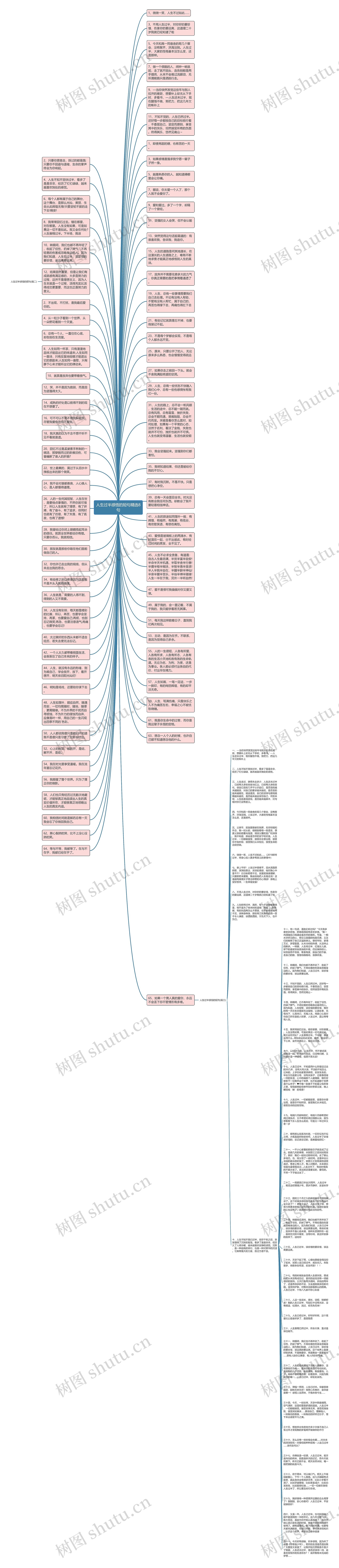 人生过半感悟的短句精选8句思维导图