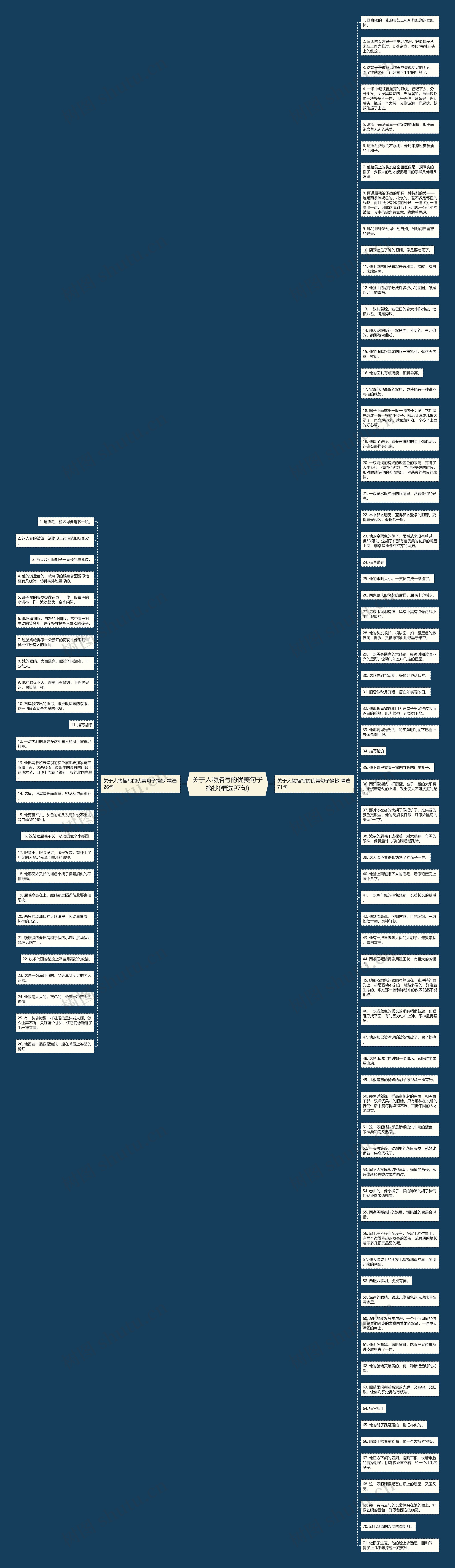 关于人物描写的优美句子摘抄(精选97句)思维导图