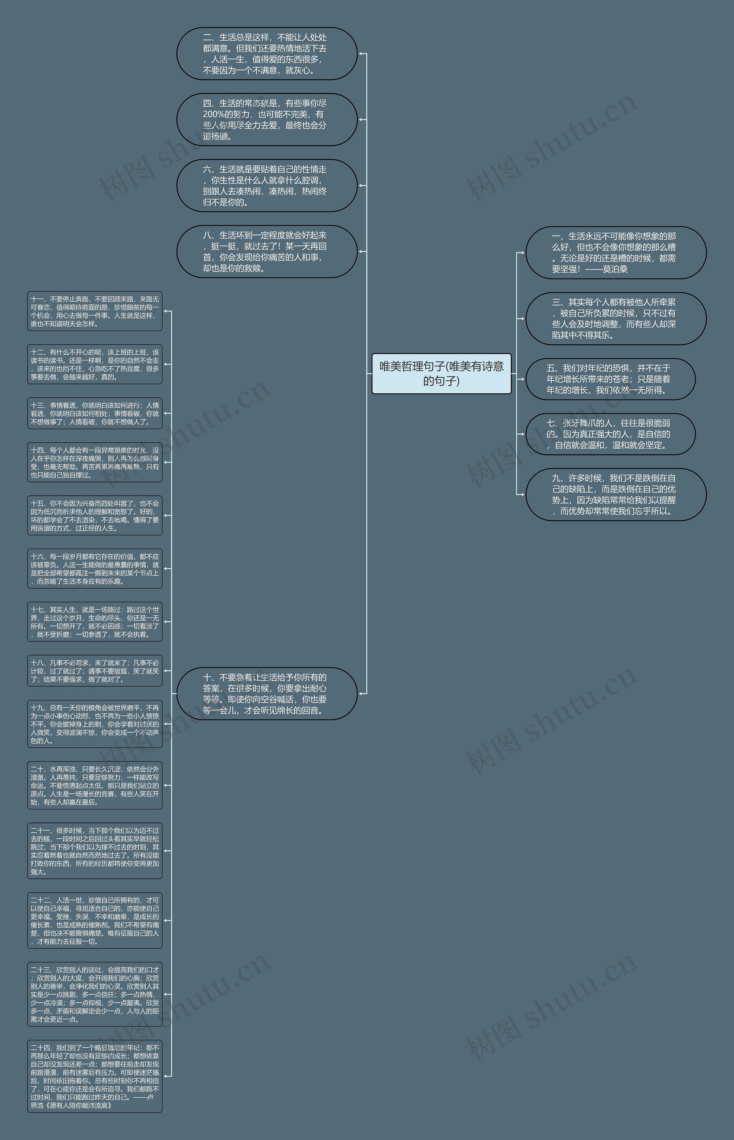 唯美哲理句子(唯美有诗意的句子)思维导图