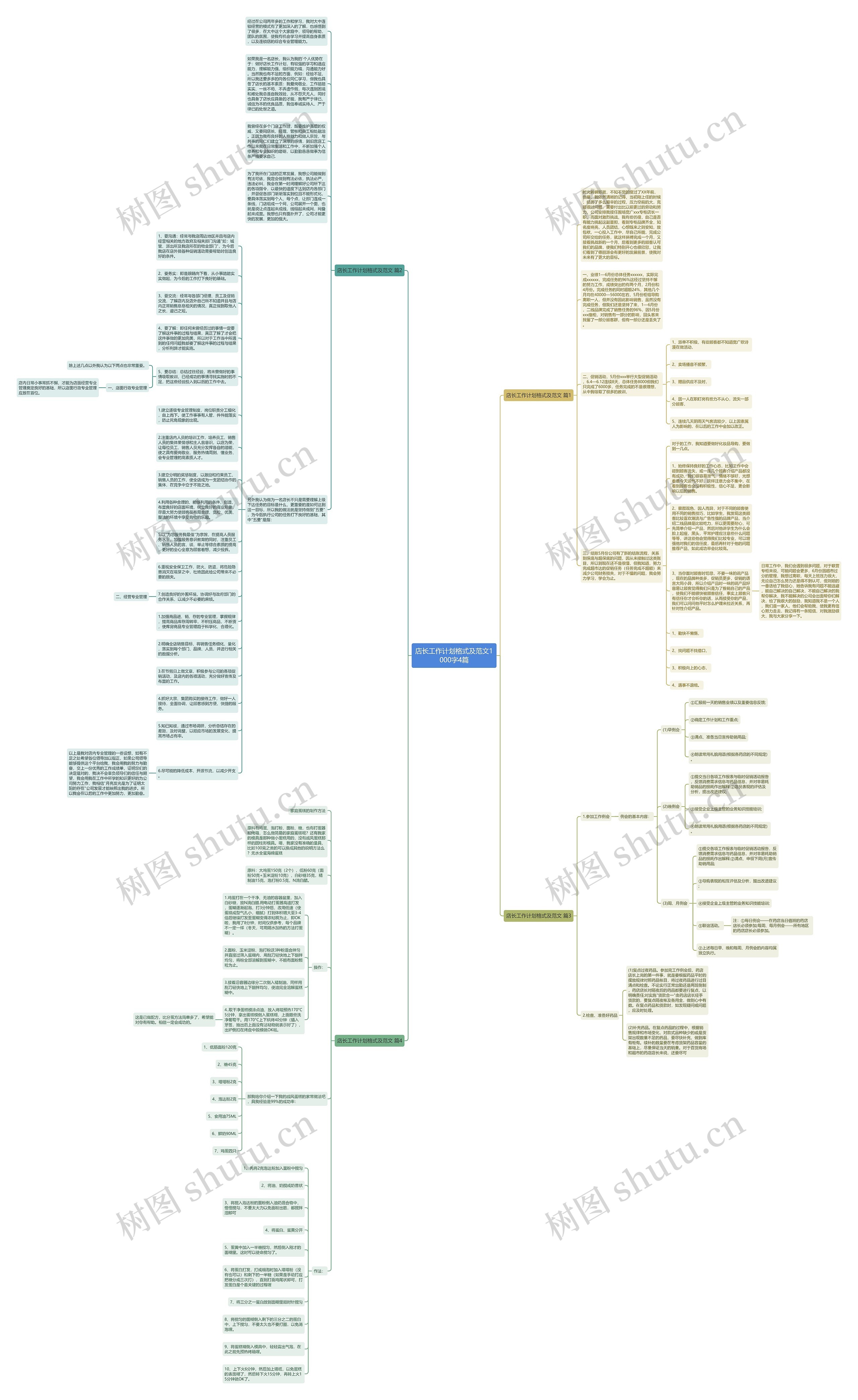 店长工作计划格式及范文1000字4篇