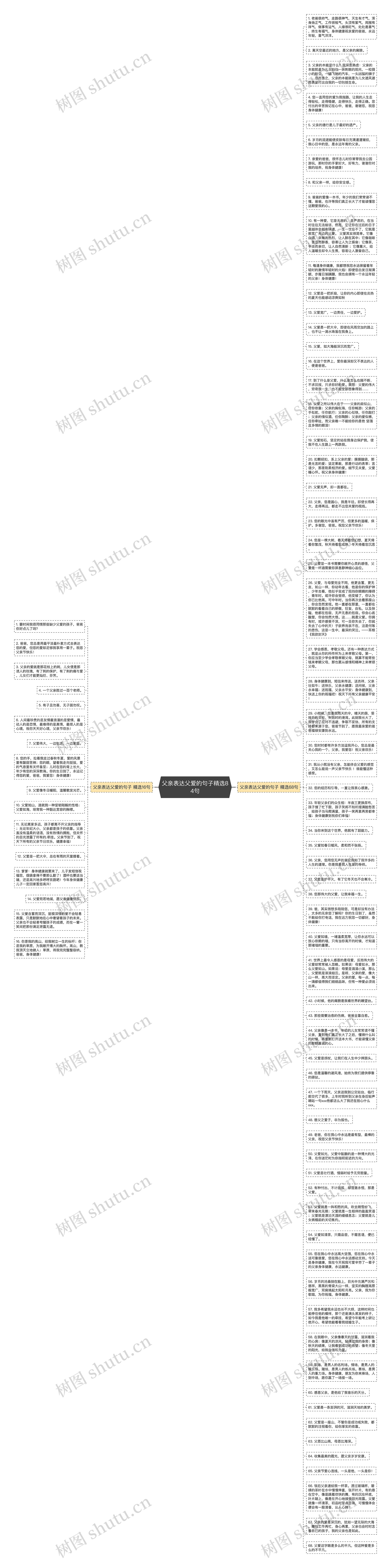 父亲表达父爱的句子精选84句思维导图