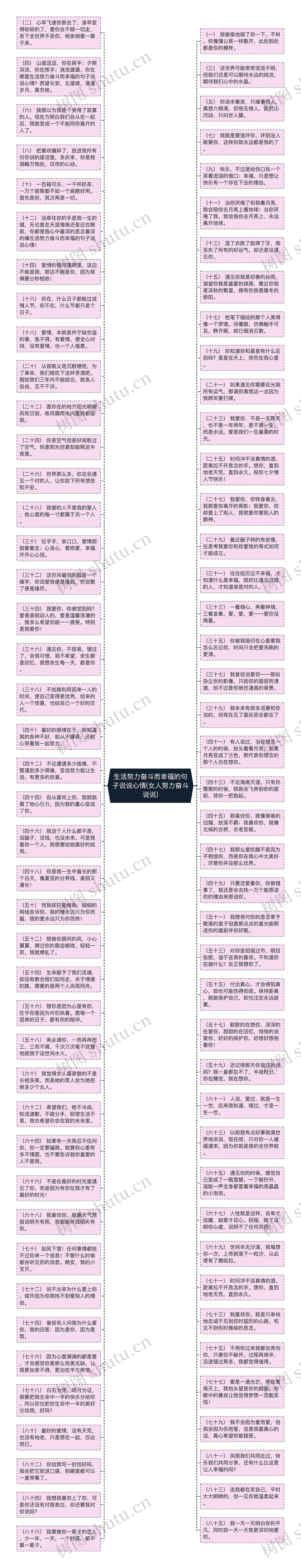 生活努力奋斗而幸福的句子说说心情(女人努力奋斗说说)思维导图