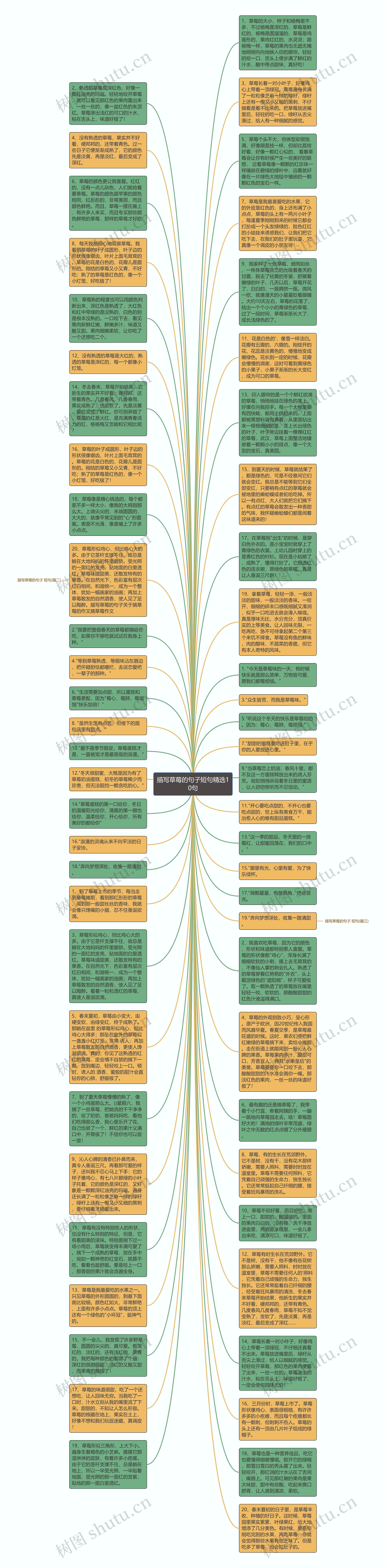 描写草莓的句子短句精选10句思维导图