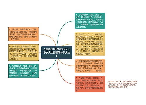 人生哲理句子摘抄大全【小学人生哲理的句子大全】