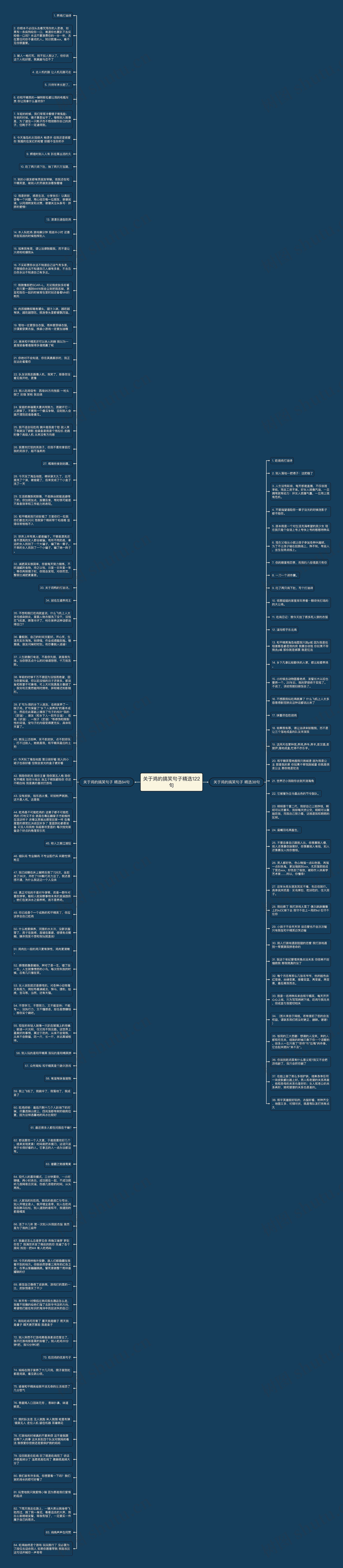 关于鸡的搞笑句子精选122句思维导图