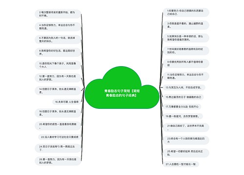 青春励志句子简短【简短青春励志的句子经典】