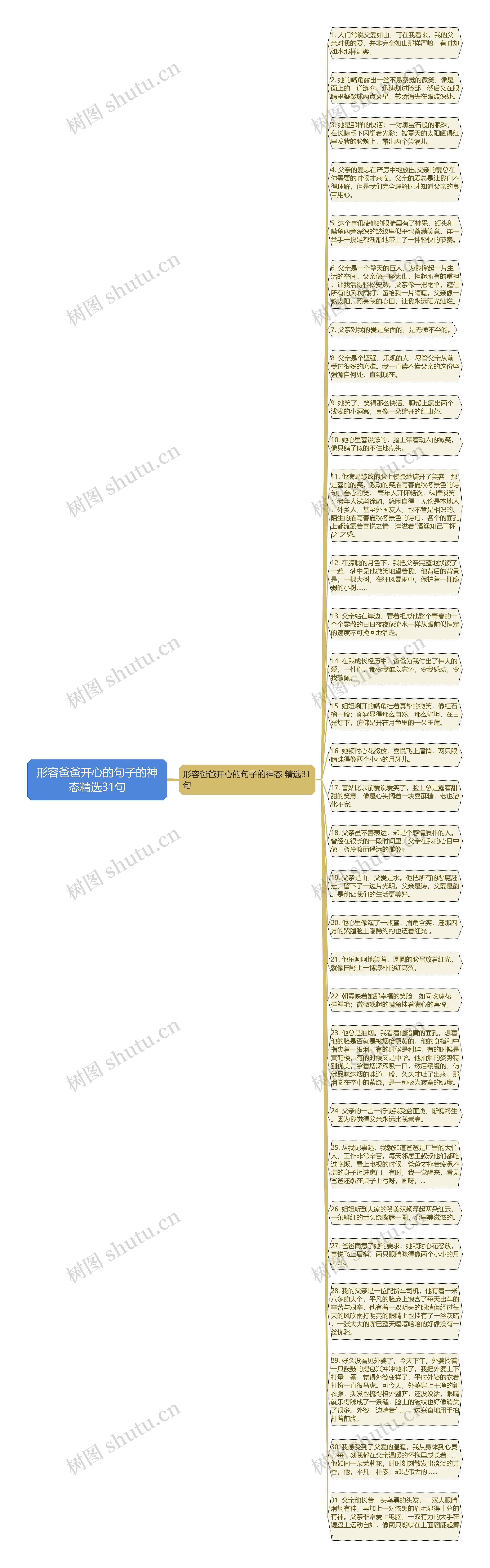 形容爸爸开心的句子的神态精选31句