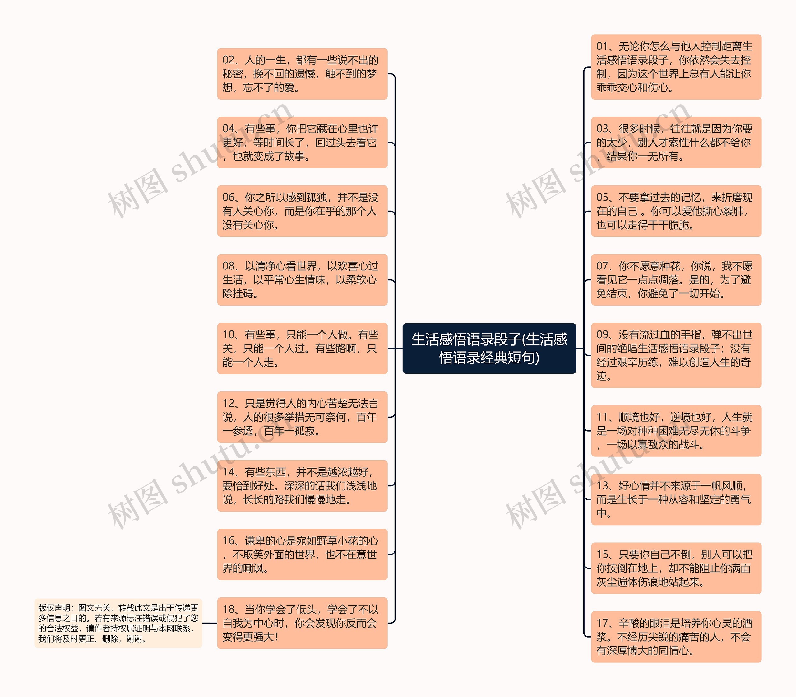 生活感悟语录段子(生活感悟语录经典短句)思维导图