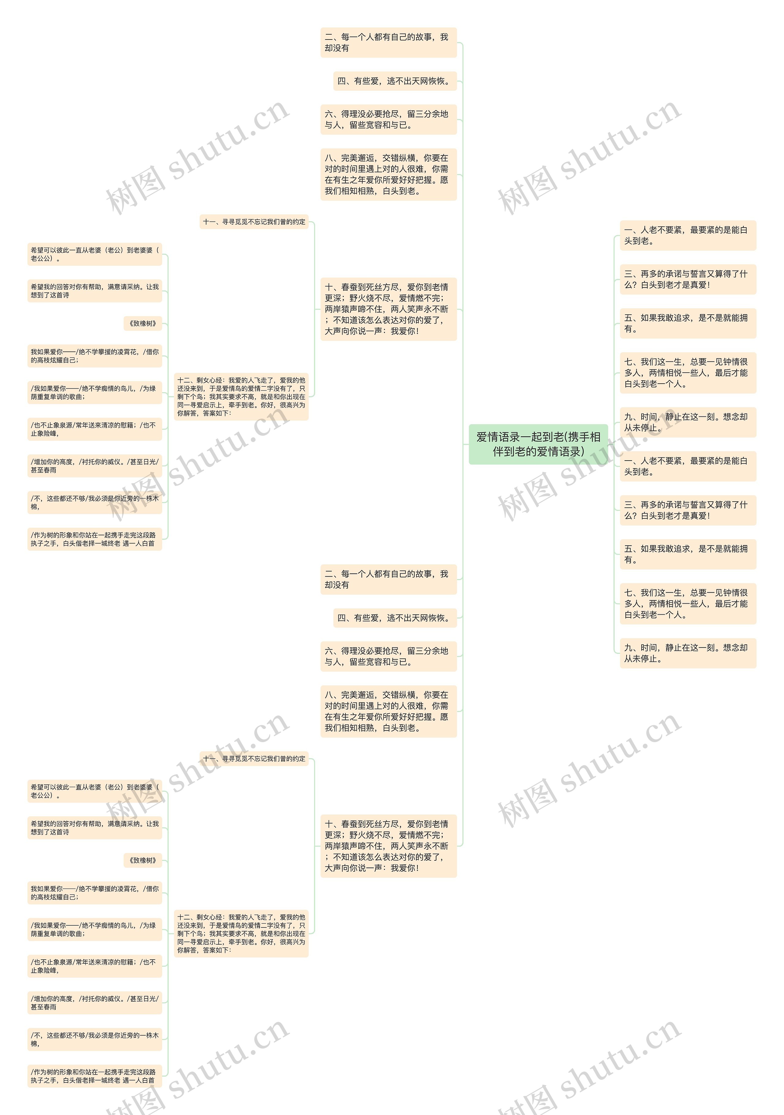 爱情语录一起到老(携手相伴到老的爱情语录)思维导图
