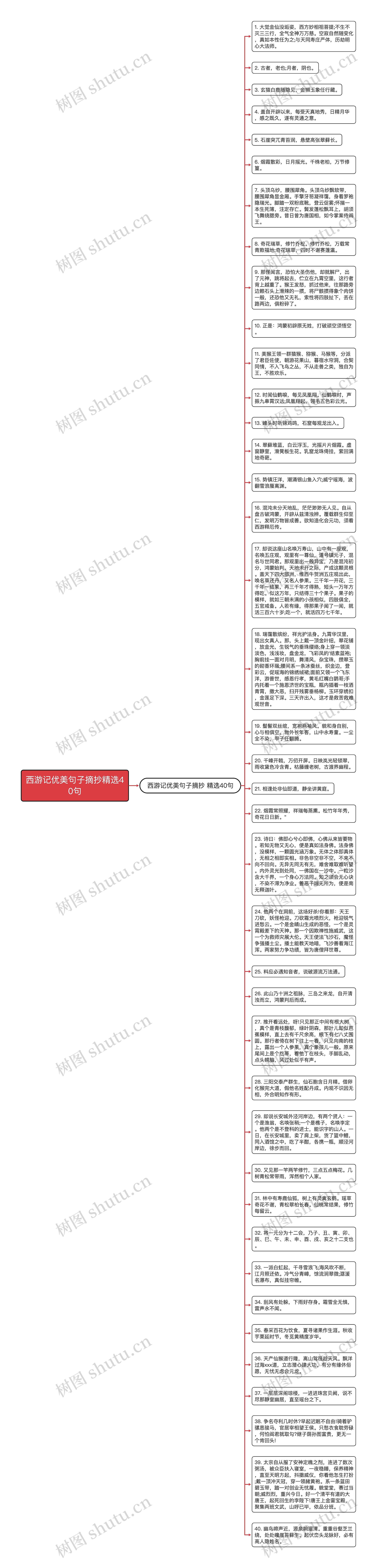 西游记优美句子摘抄精选40句思维导图