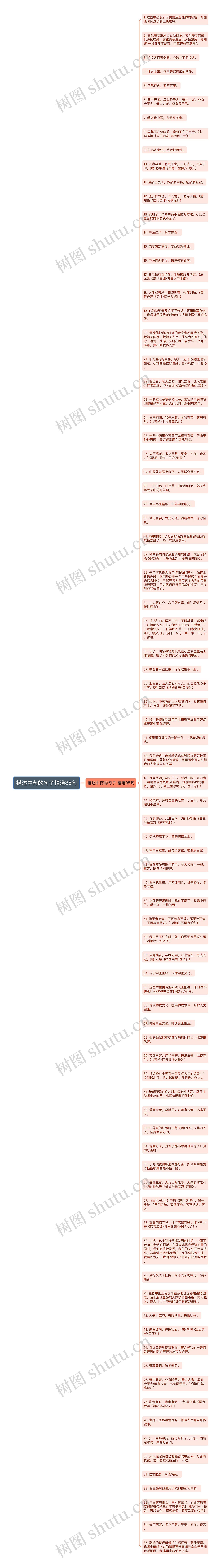 描述中药的句子精选85句思维导图