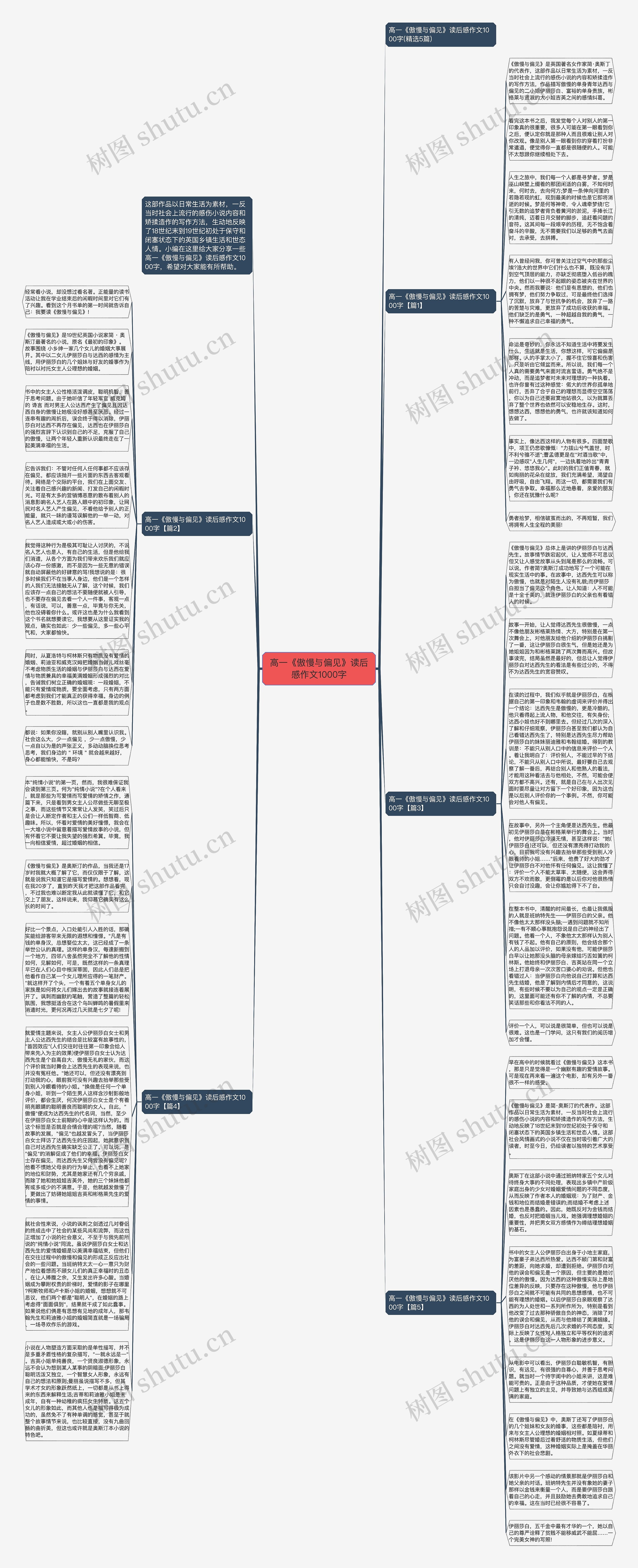 高一《傲慢与偏见》读后感作文1000字思维导图