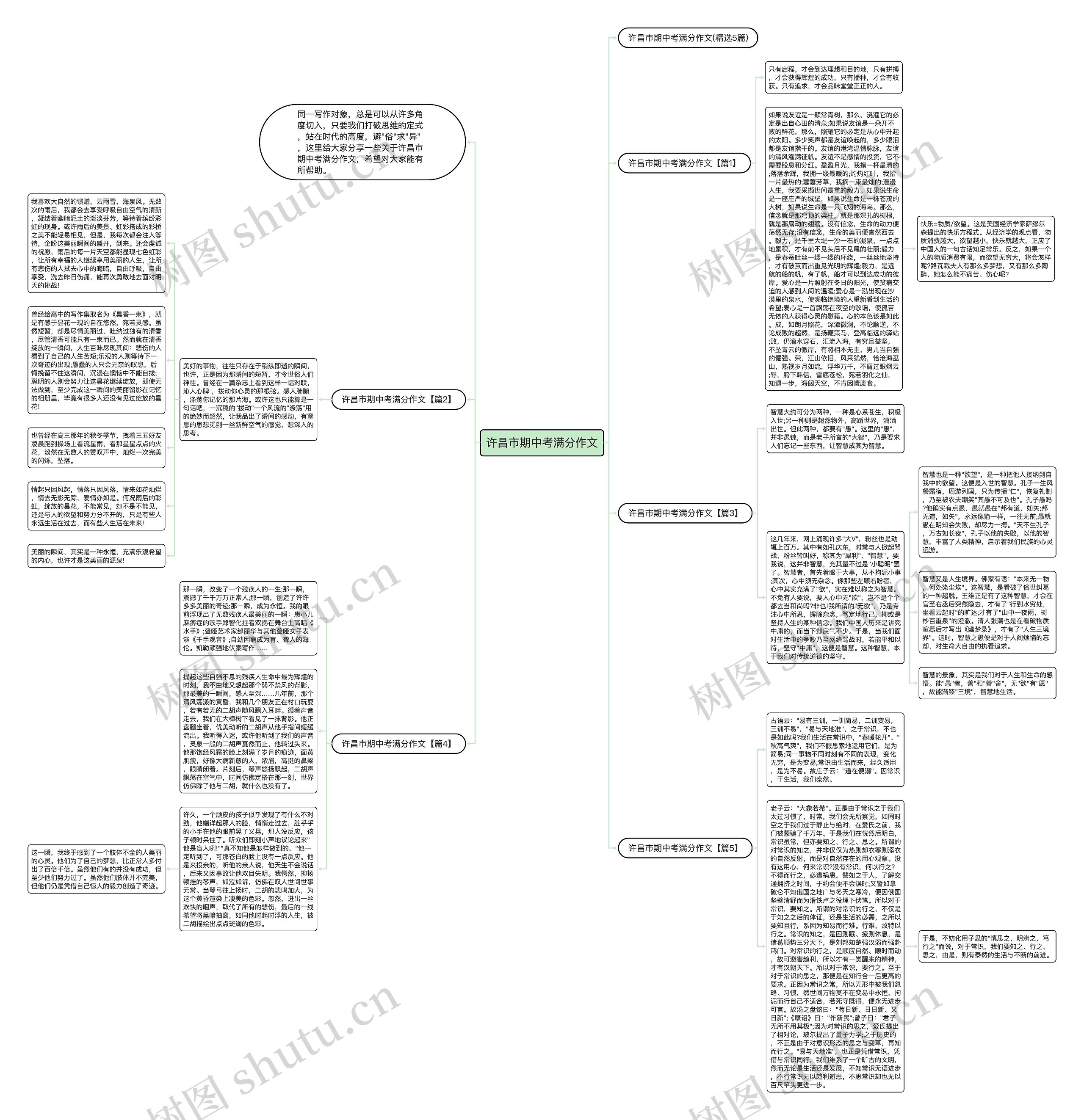 许昌市期中考满分作文