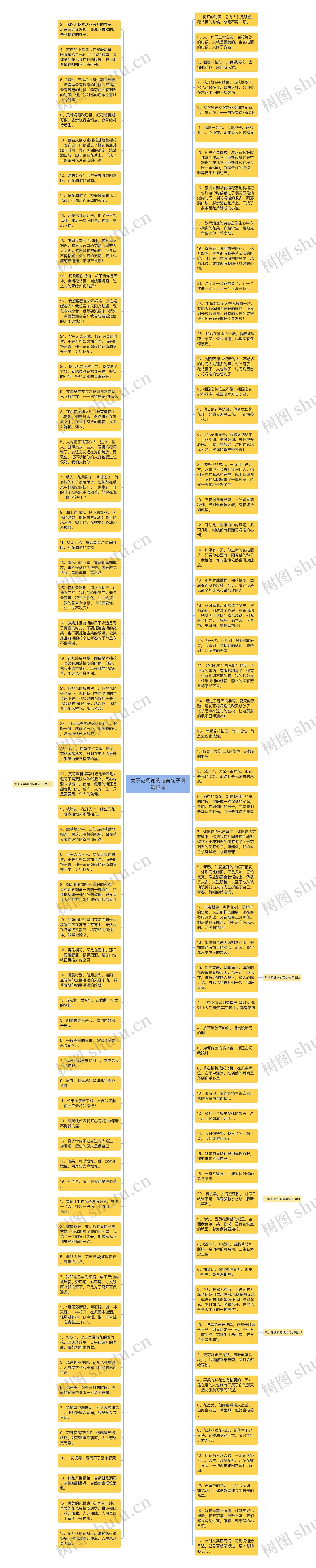 关于花凋谢的唯美句子精选12句思维导图