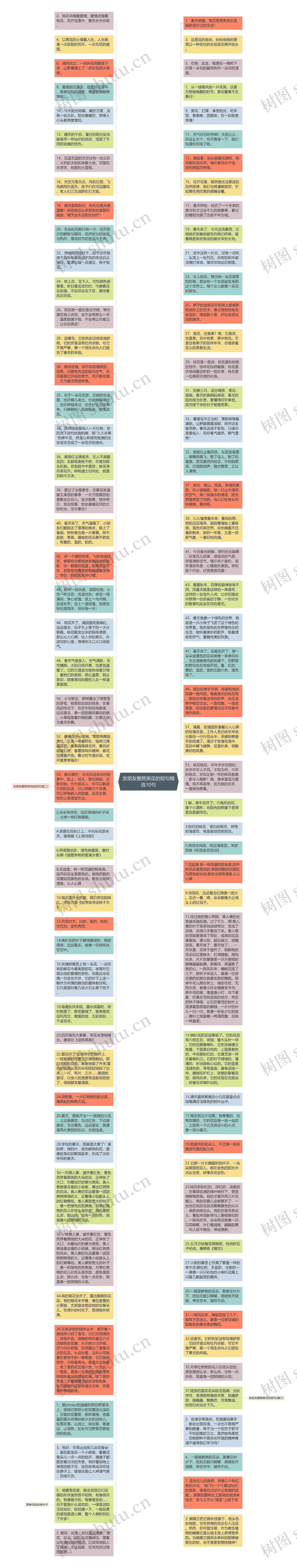 发朋友圈赞美花的短句精选10句思维导图