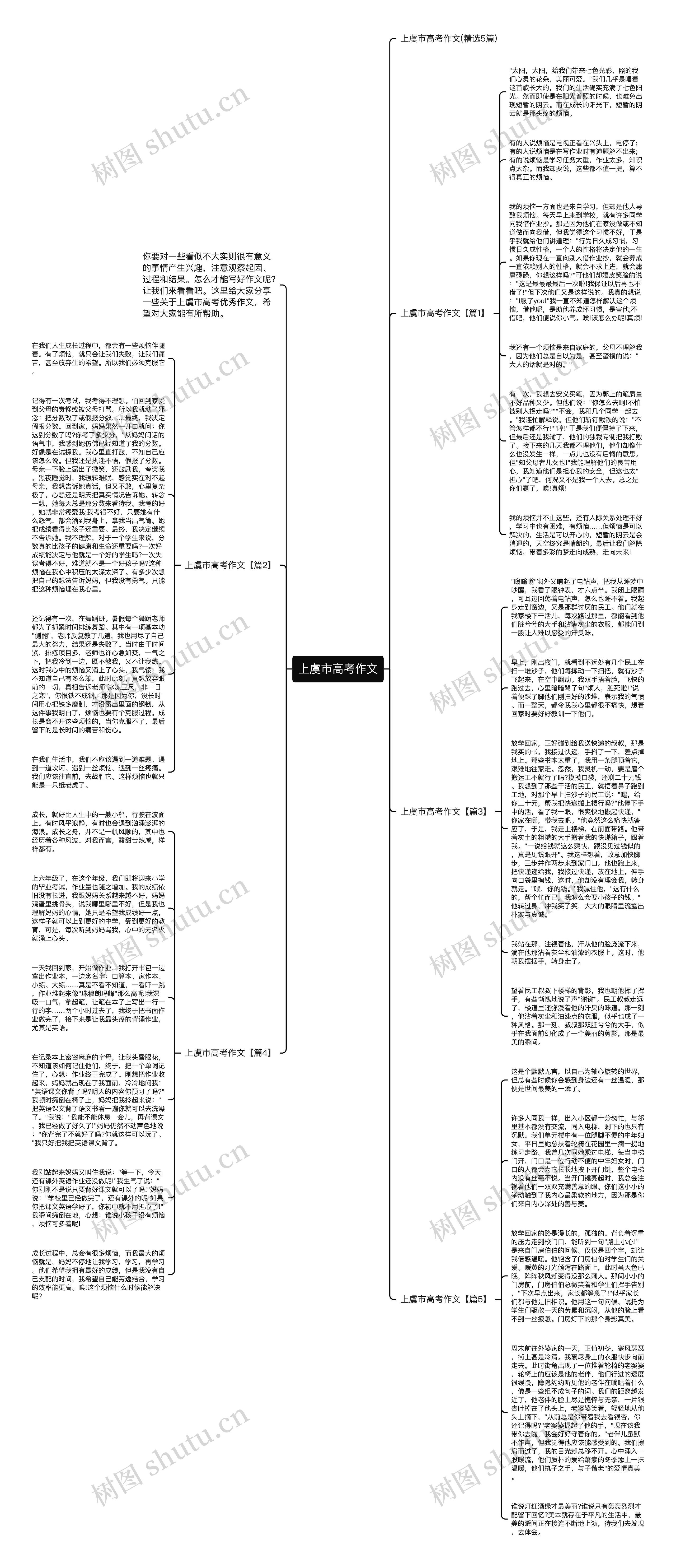 上虞市高考作文思维导图