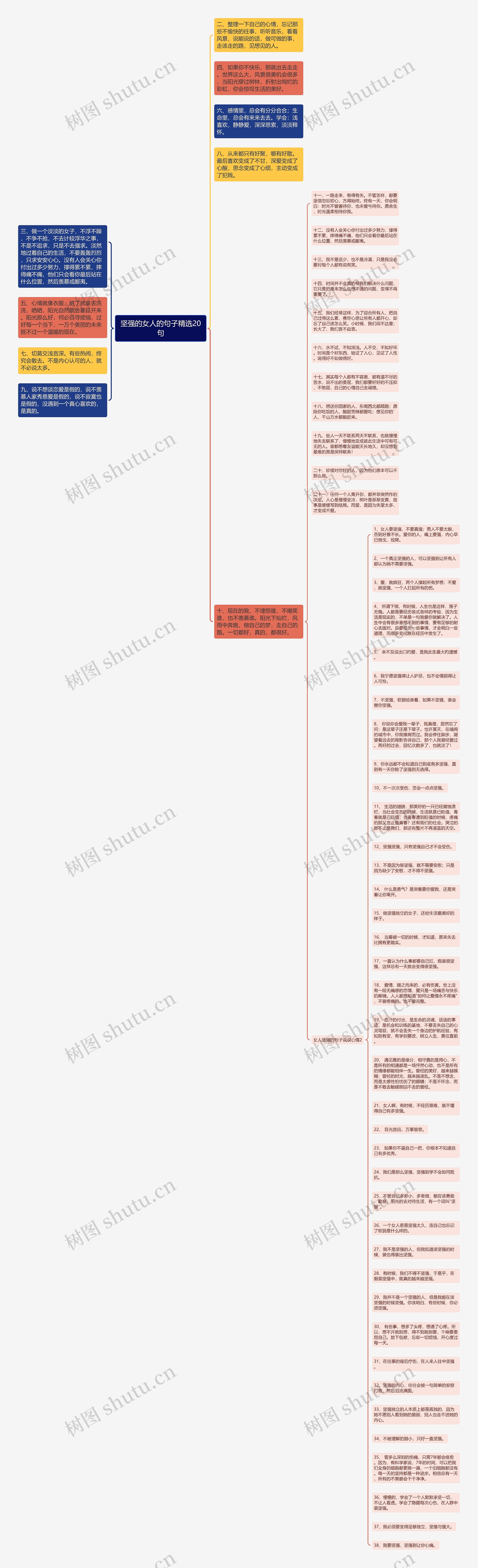 坚强的女人的句子精选20句思维导图