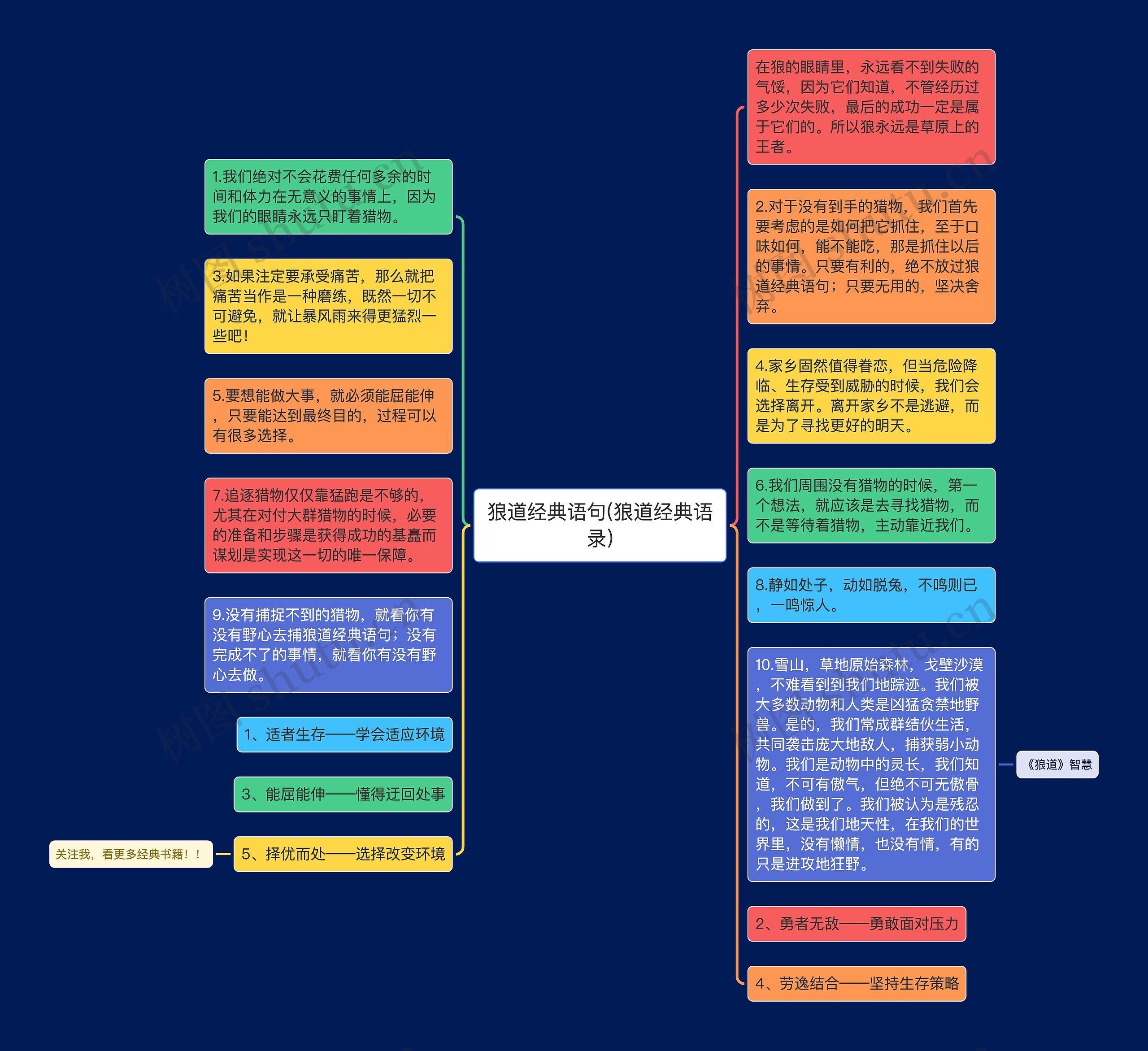 狼道经典语句(狼道经典语录)思维导图