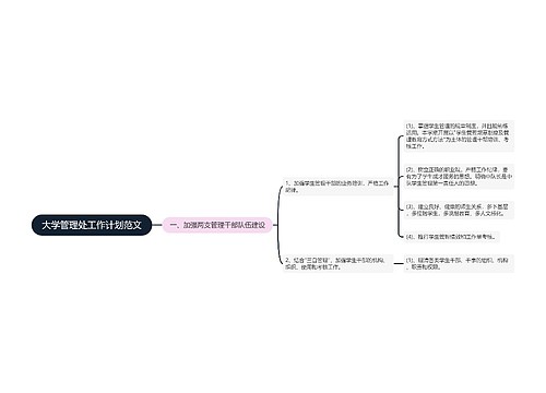 大学管理处工作计划范文