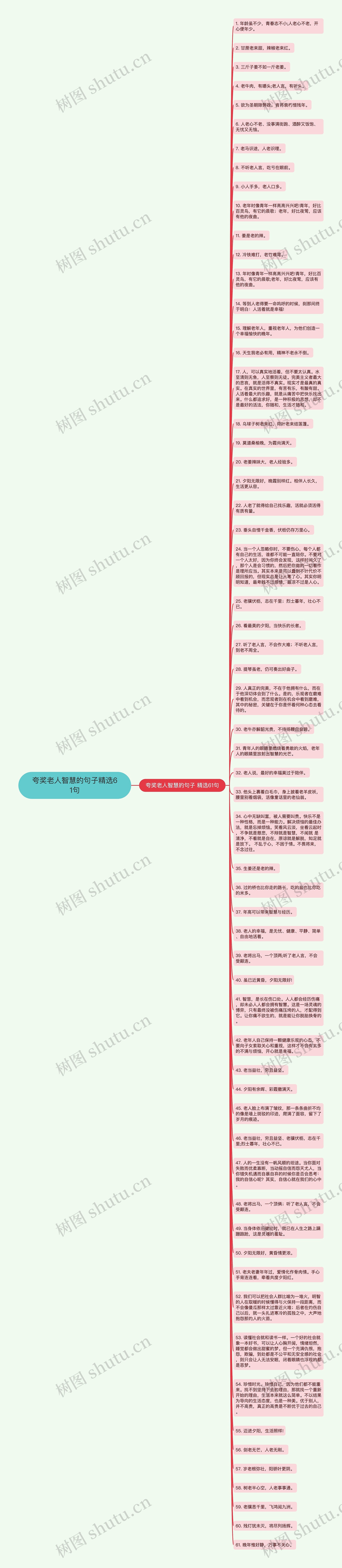 夸奖老人智慧的句子精选61句思维导图