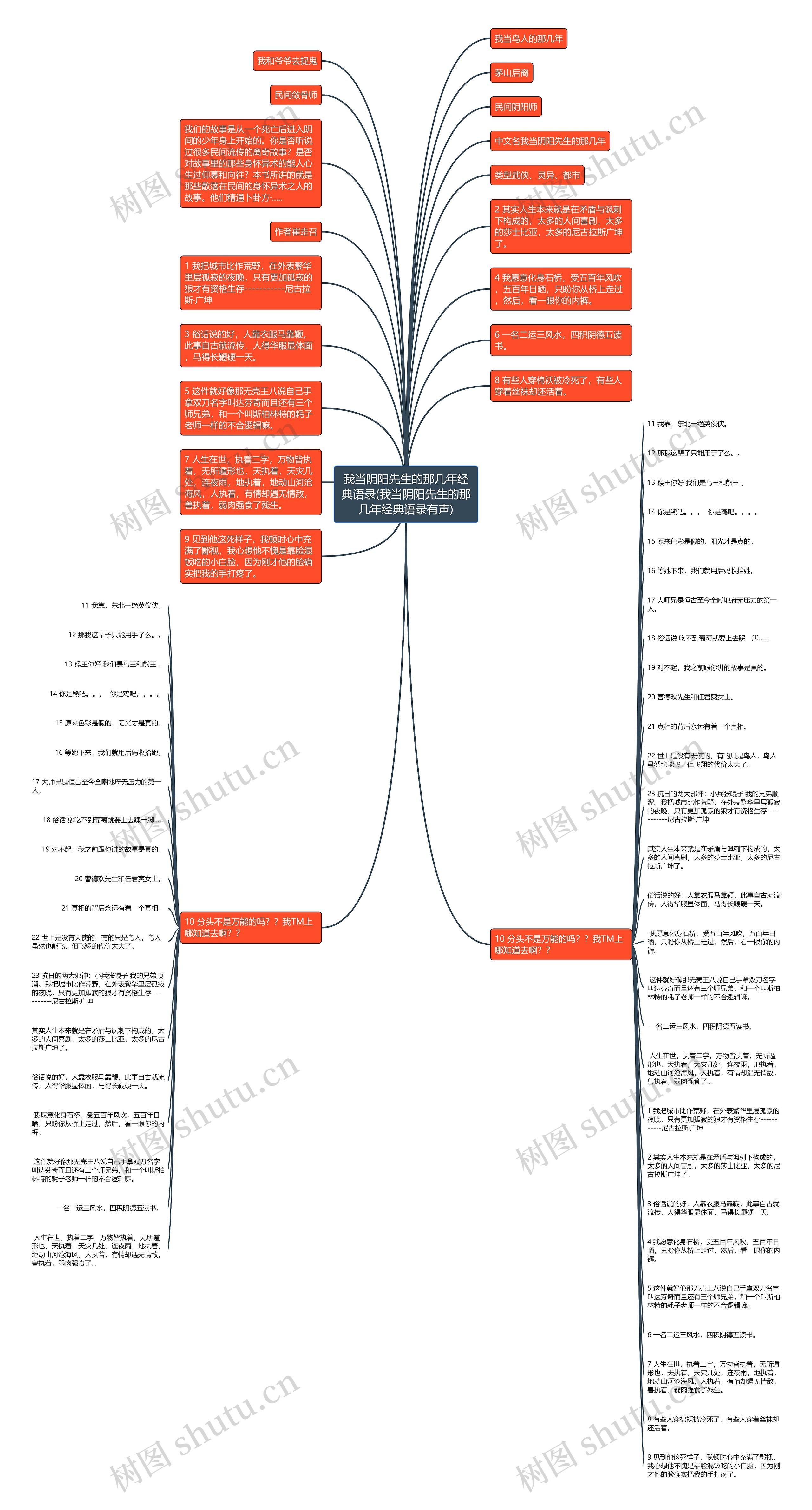 我当阴阳先生的那几年经典语录(我当阴阳先生的那几年经典语录有声)思维导图