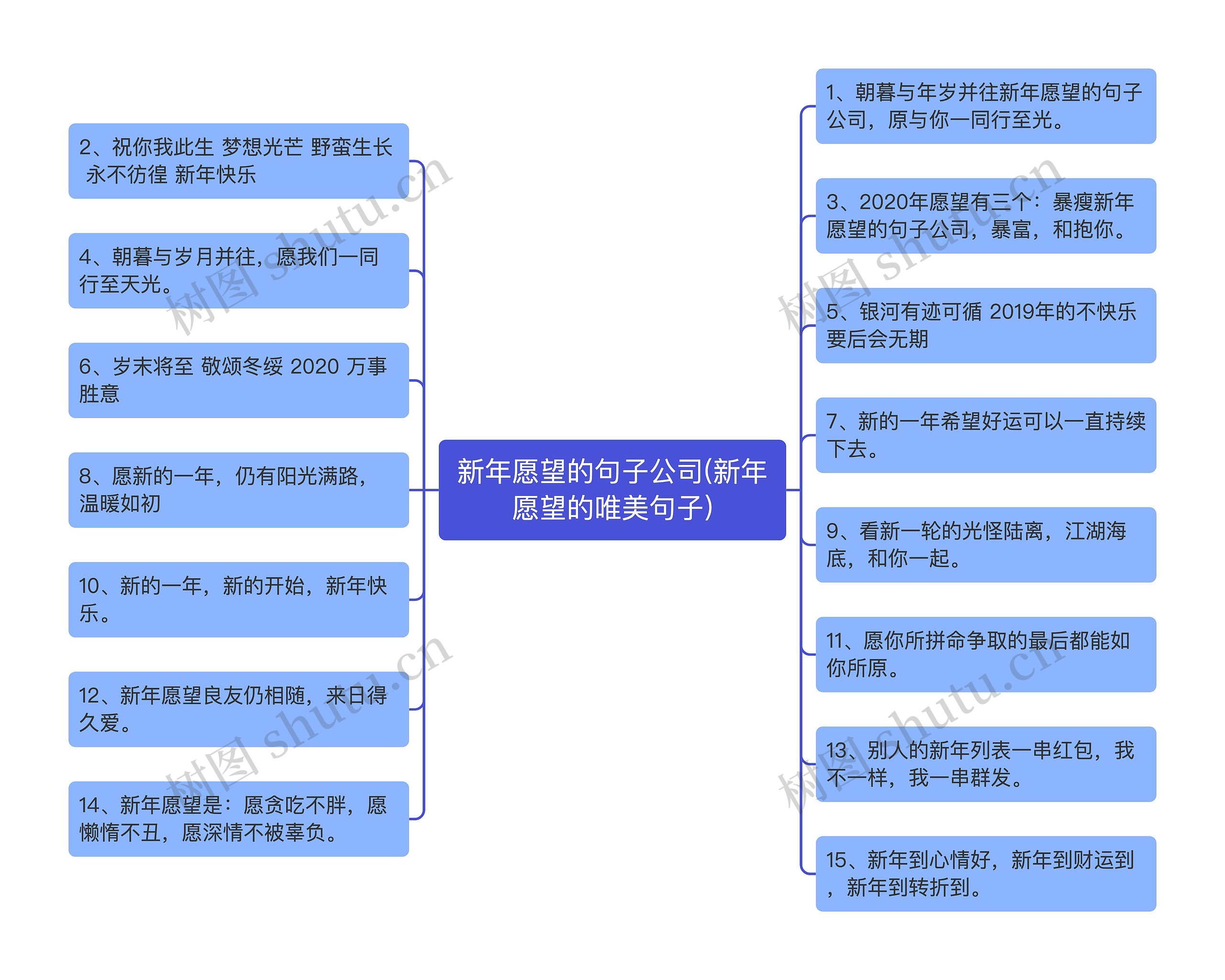 新年愿望的句子公司(新年愿望的唯美句子)思维导图