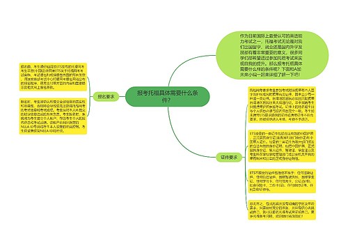 报考托福具体需要什么条件？