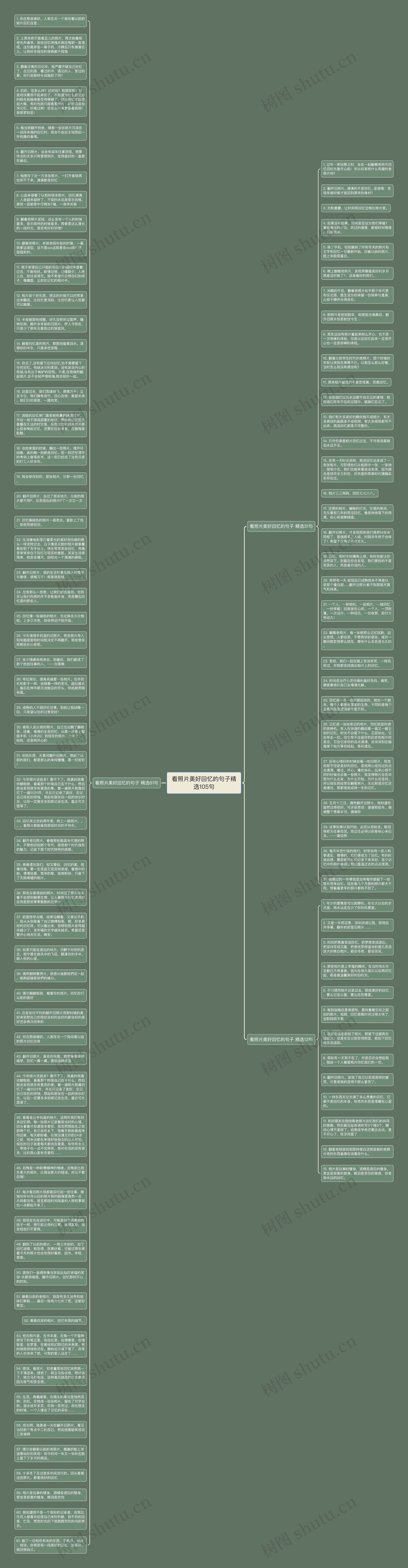 看照片美好回忆的句子精选105句思维导图