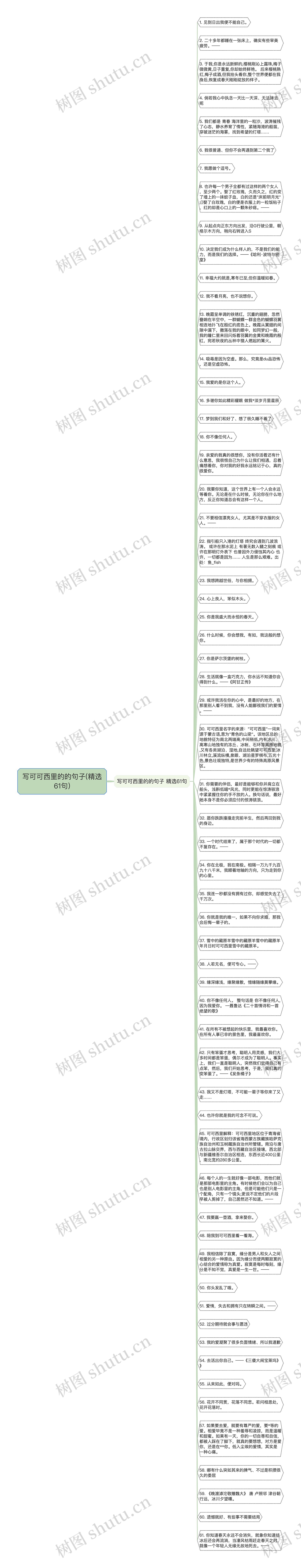 写可可西里的的句子(精选61句)思维导图