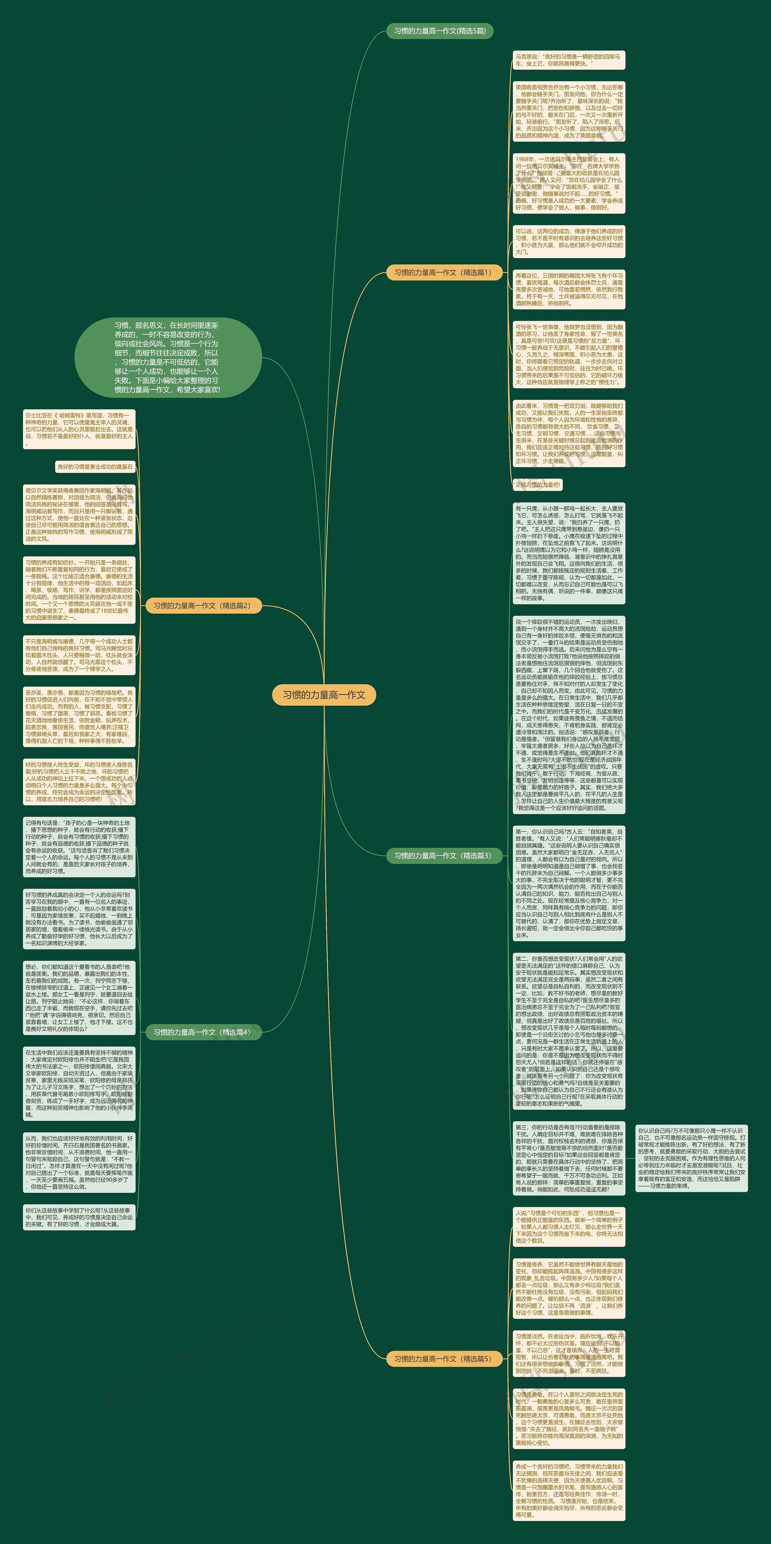 习惯的力量高一作文思维导图