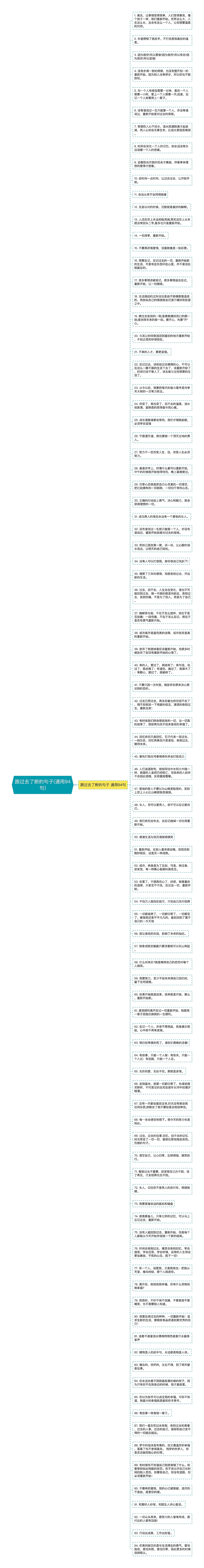 跟过去了断的句子(通用94句)