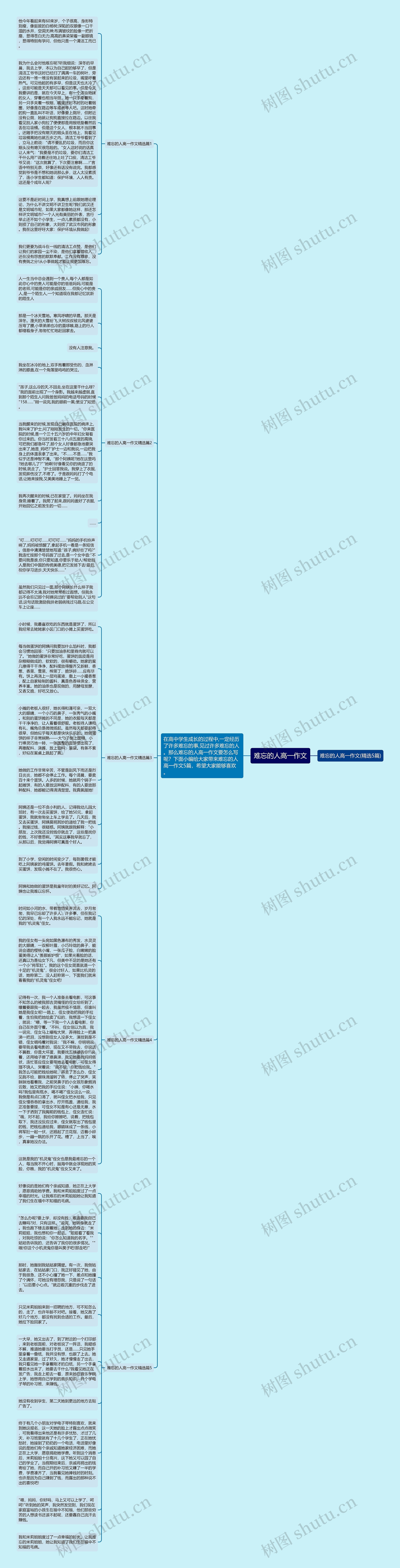 难忘的人高一作文思维导图