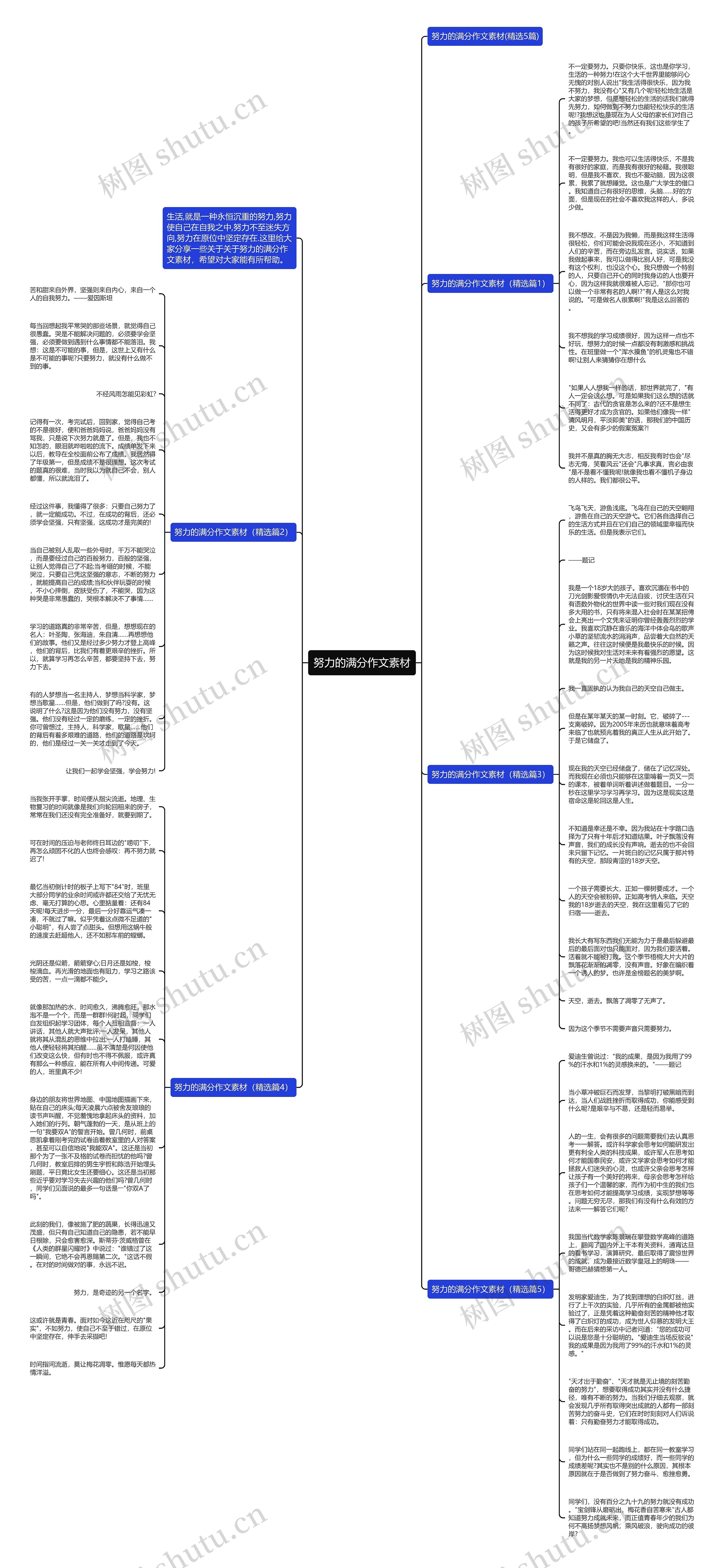 努力的满分作文素材思维导图
