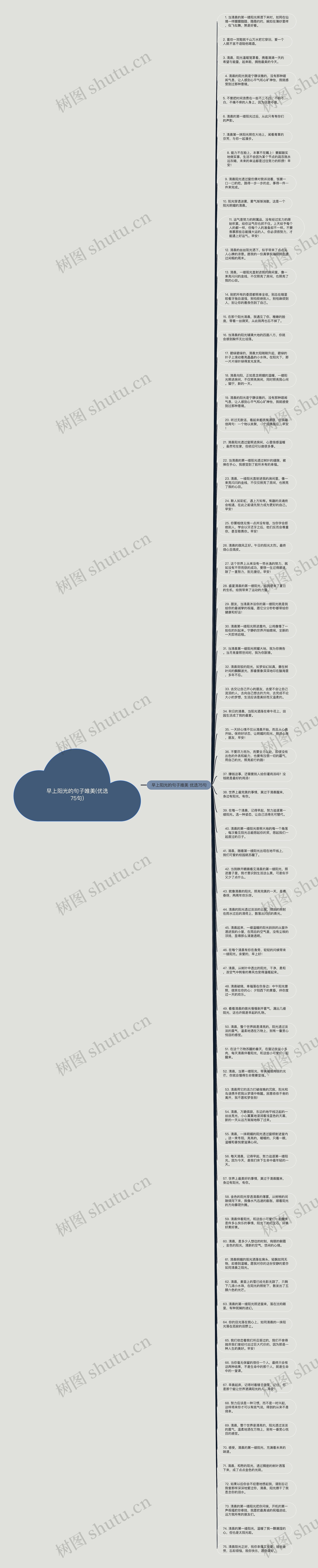 早上阳光的句子唯美(优选75句)思维导图