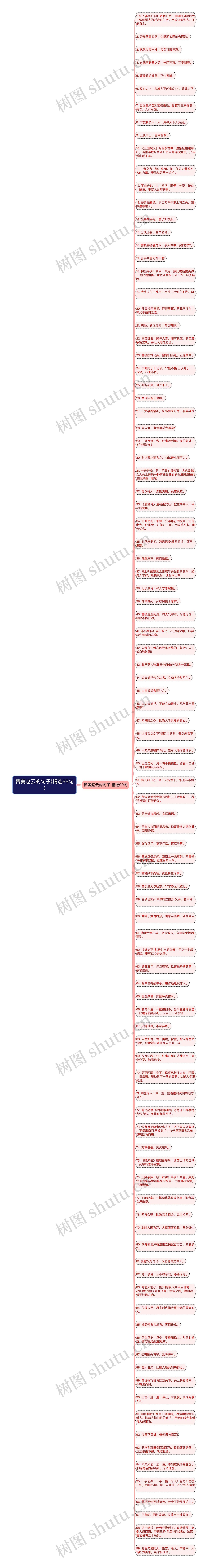 赞美赵云的句子(精选99句)思维导图