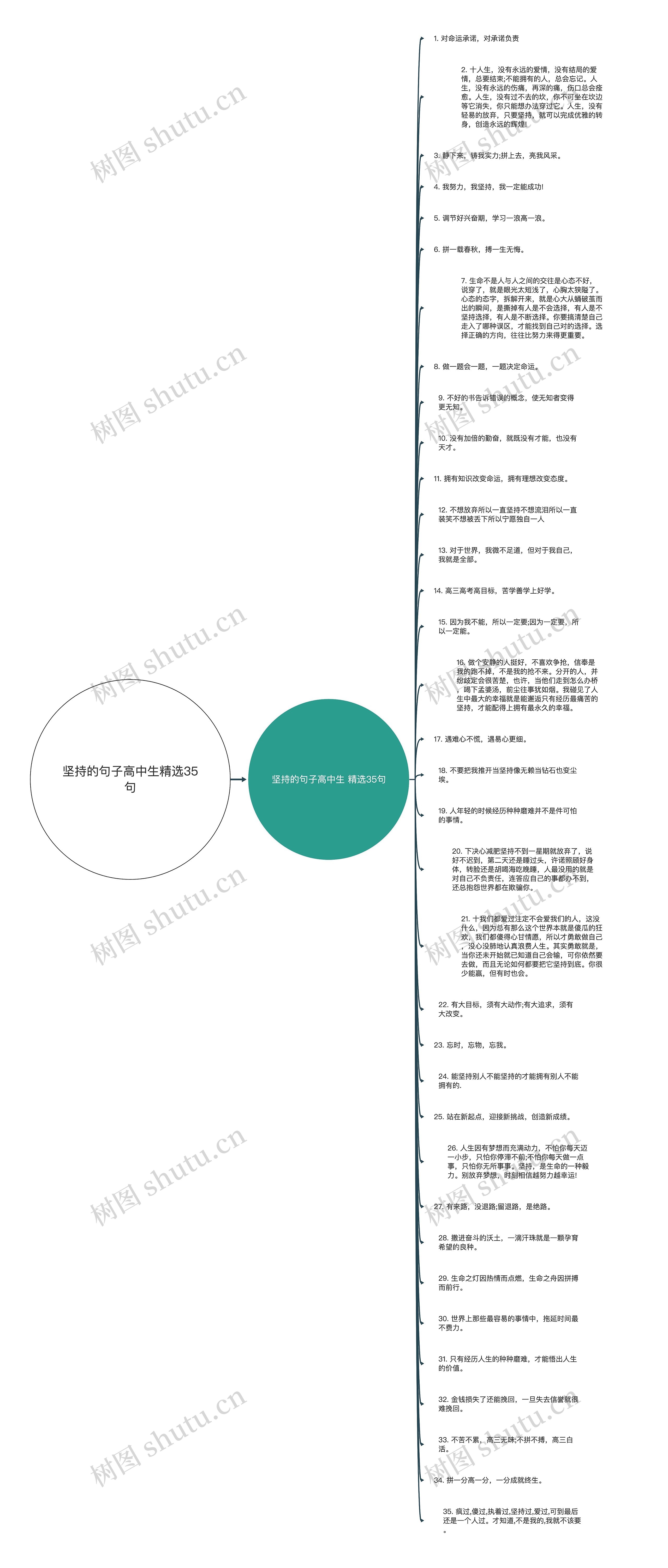 坚持的句子高中生精选35句思维导图