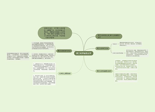 高三化学该怎么学