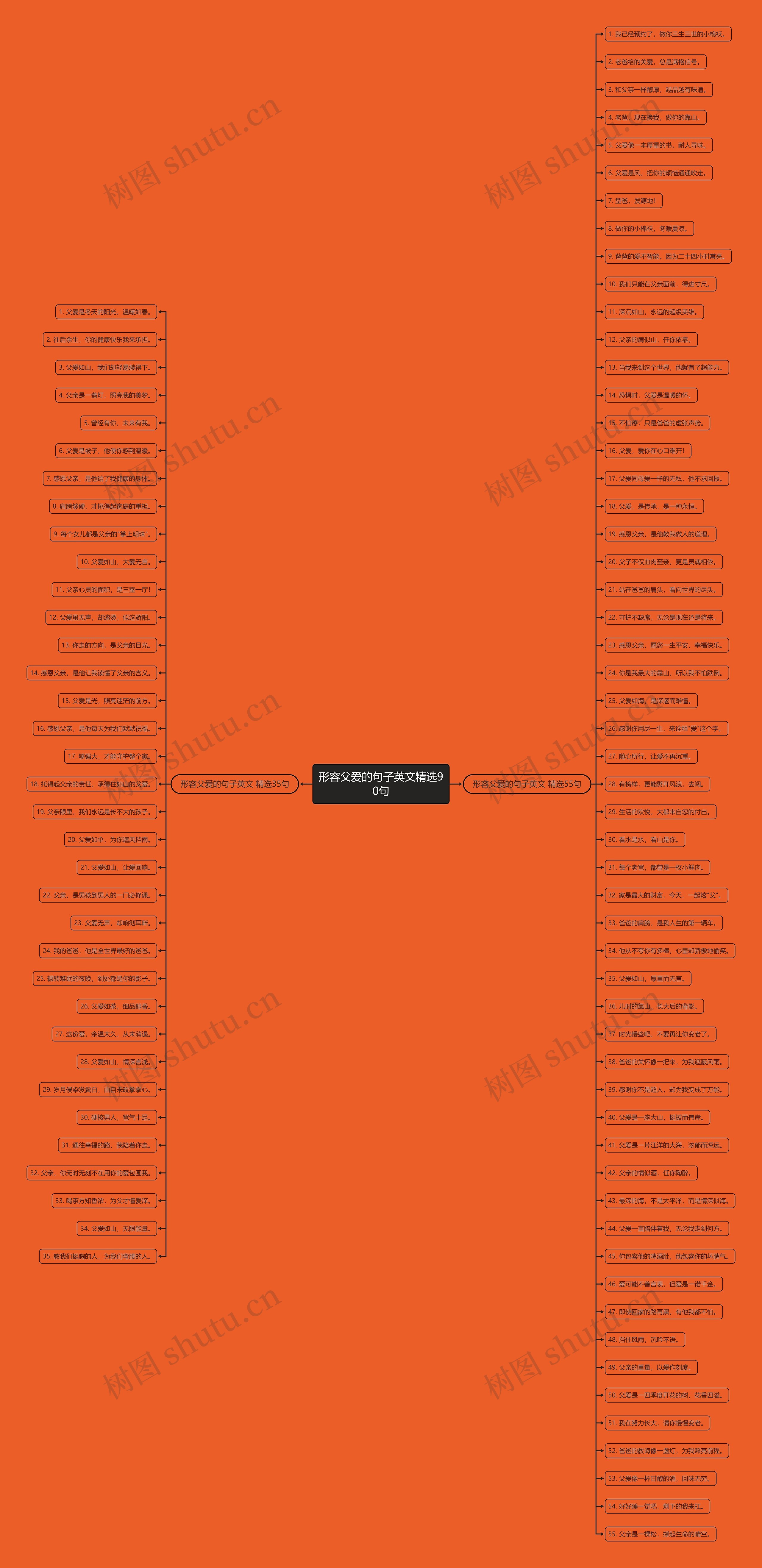 形容父爱的句子英文精选90句思维导图