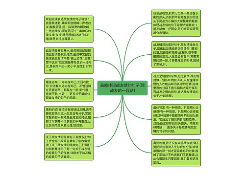 最能体现战友情的句子(致战友的一段话)