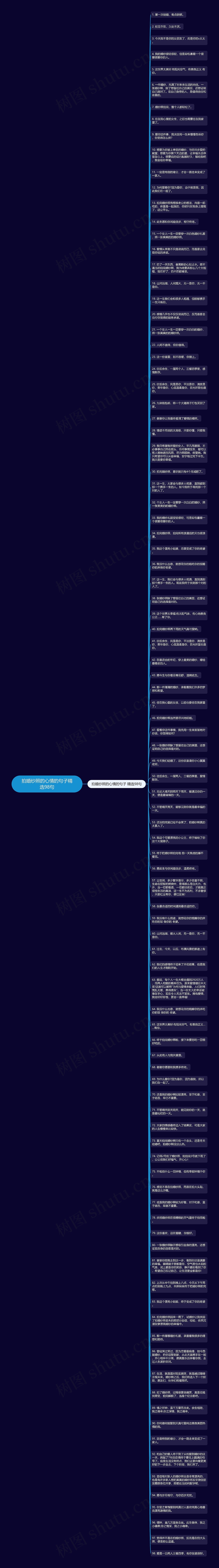 拍婚纱照的心情的句子精选98句思维导图