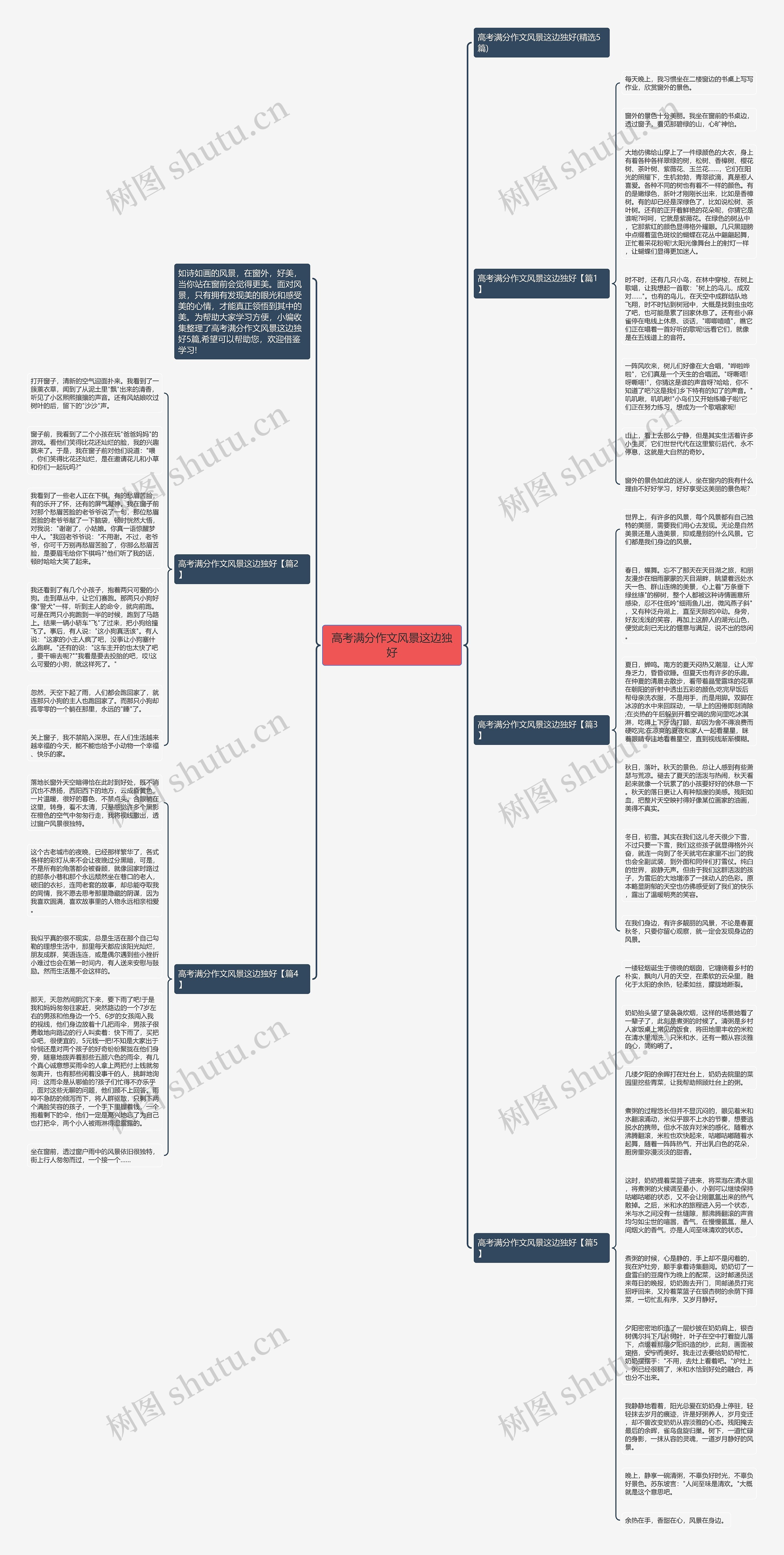 高考满分作文风景这边独好思维导图