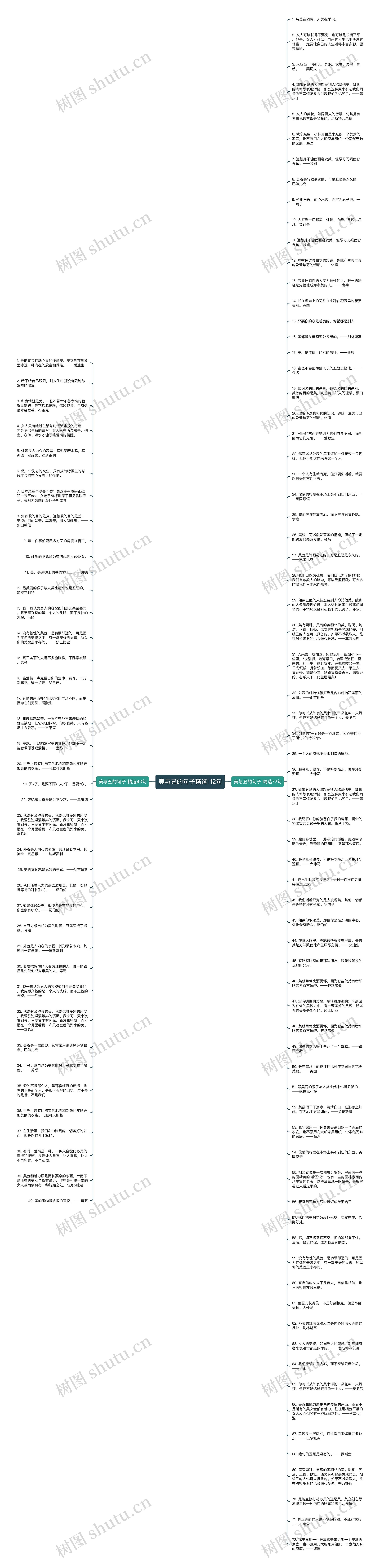 美与丑的句子精选112句思维导图