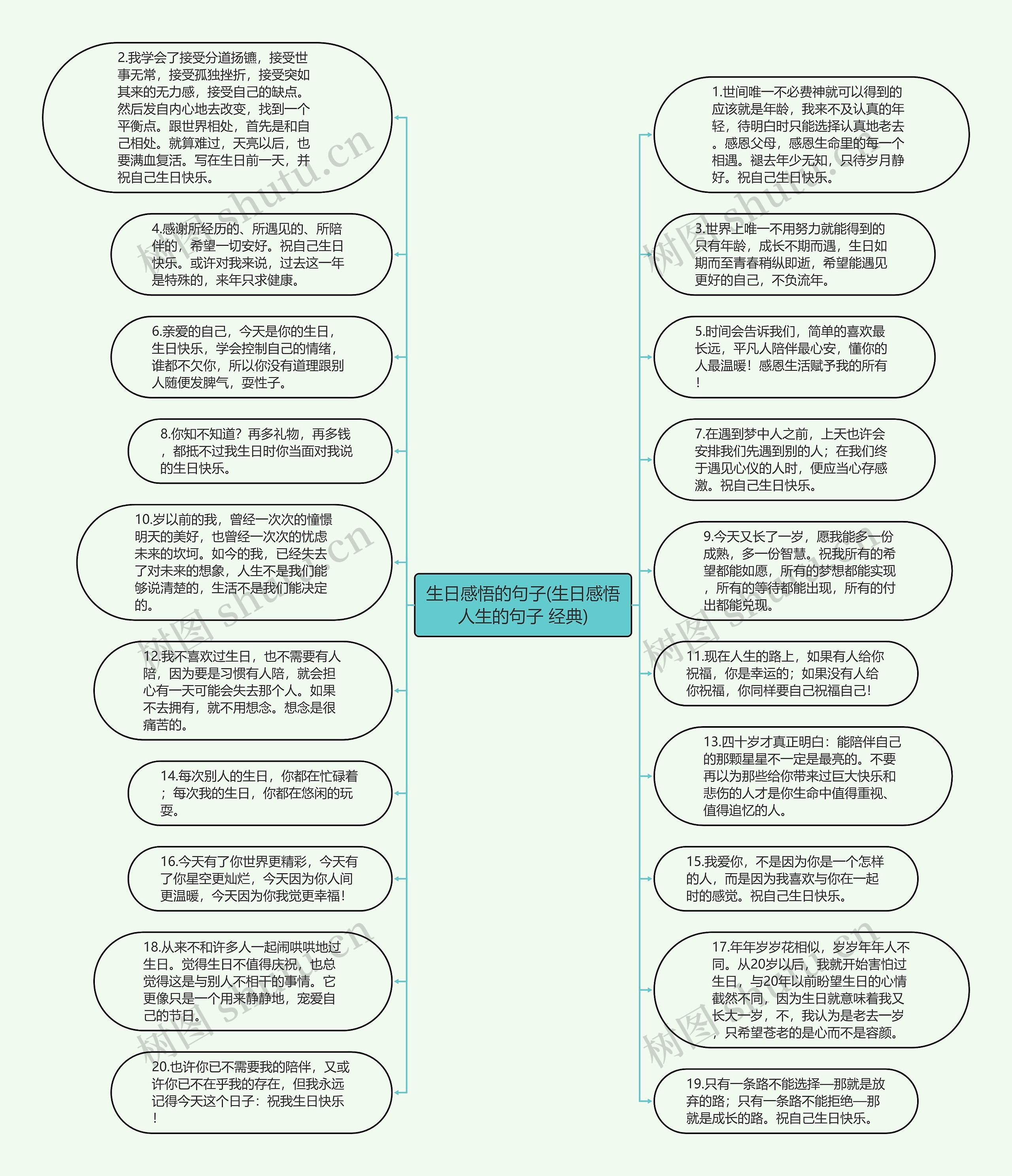 生日感悟的句子(生日感悟人生的句子 经典)思维导图