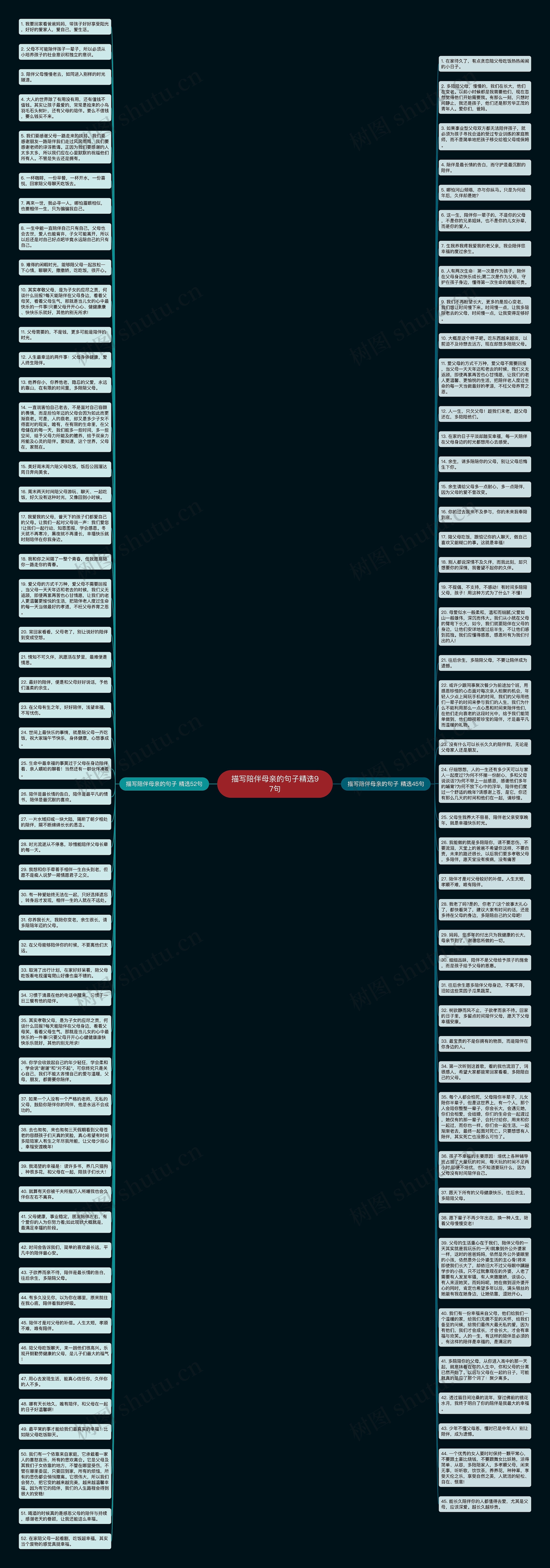 描写陪伴母亲的句子精选97句思维导图