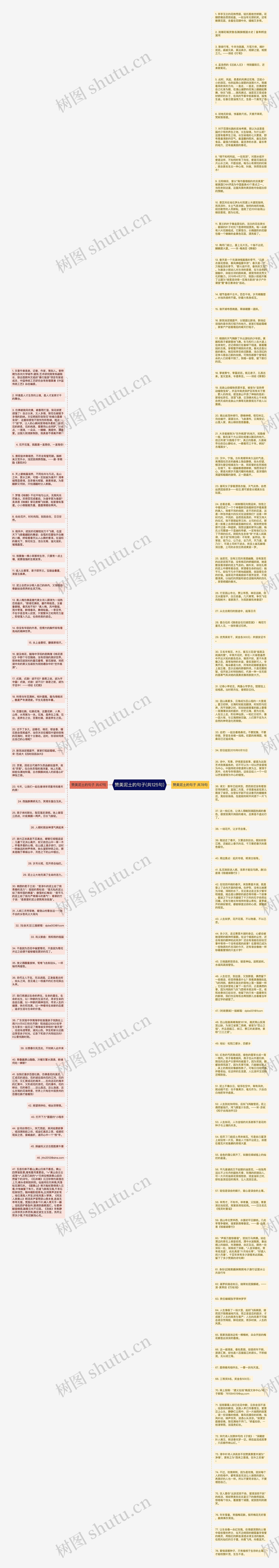 赞美泥土的句子(共125句)思维导图
