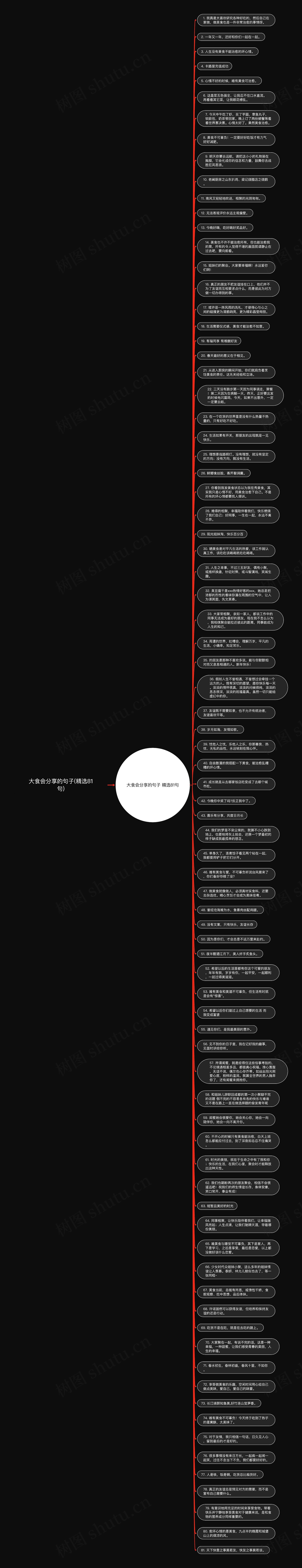 大食会分享的句子(精选81句)思维导图