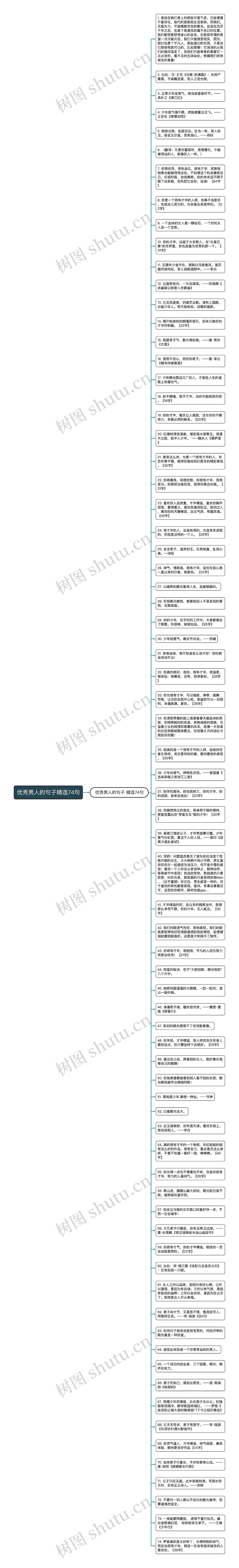 优秀男人的句子精选74句思维导图