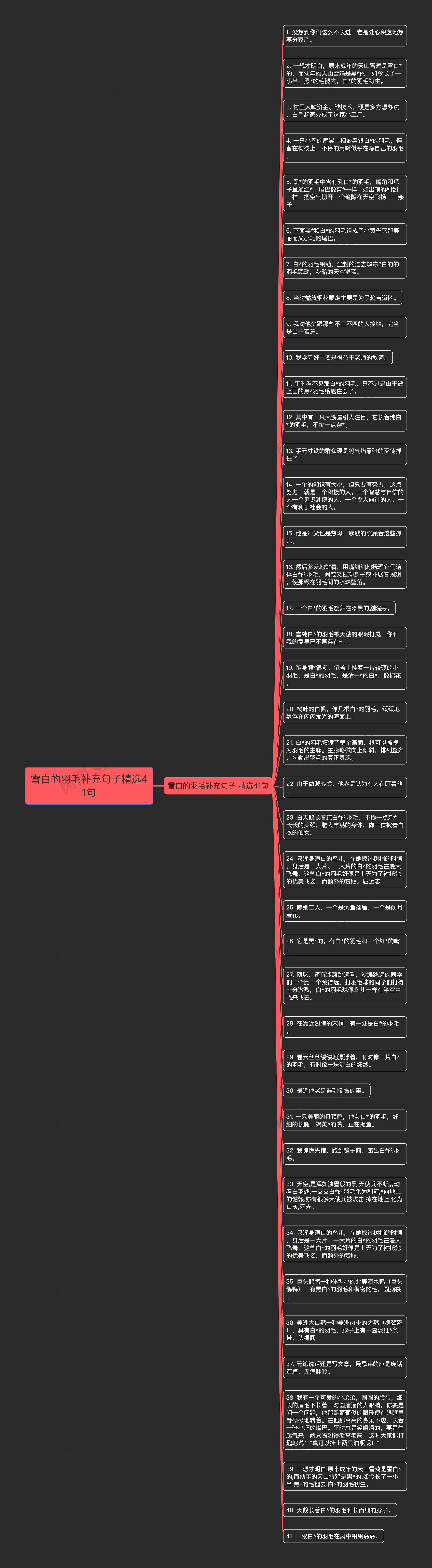 雪白的羽毛补充句子精选41句