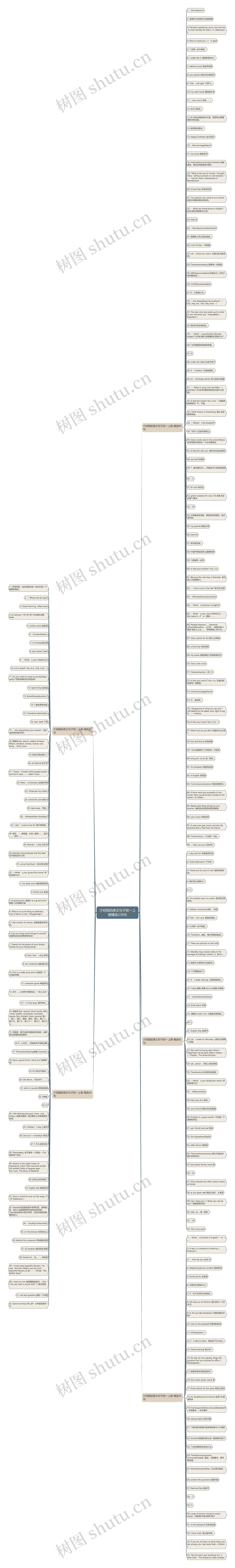 介绍我的英文句子初一上册精选239句思维导图